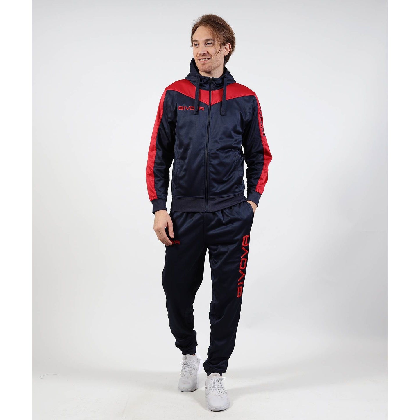 GIVOVA TUTA ROMA CON CAPPUCCIO POLARFLEECE