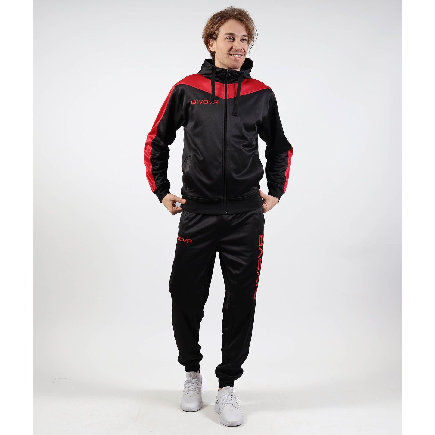 GIVOVA TUTA ROMA CON CAPPUCCIO POLARFLEECE