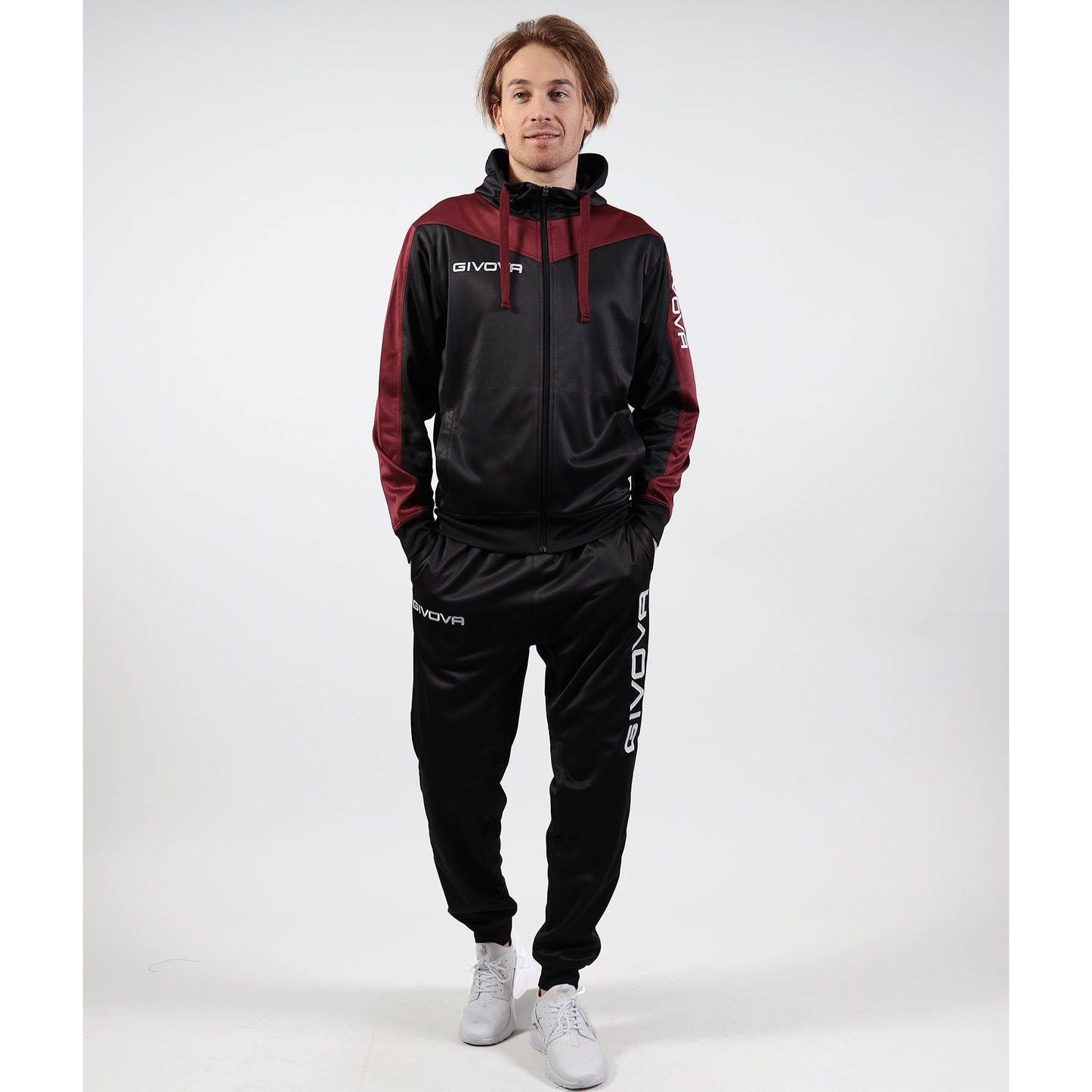 GIVOVA TUTA ROMA CON CAPPUCCIO POLARFLEECE