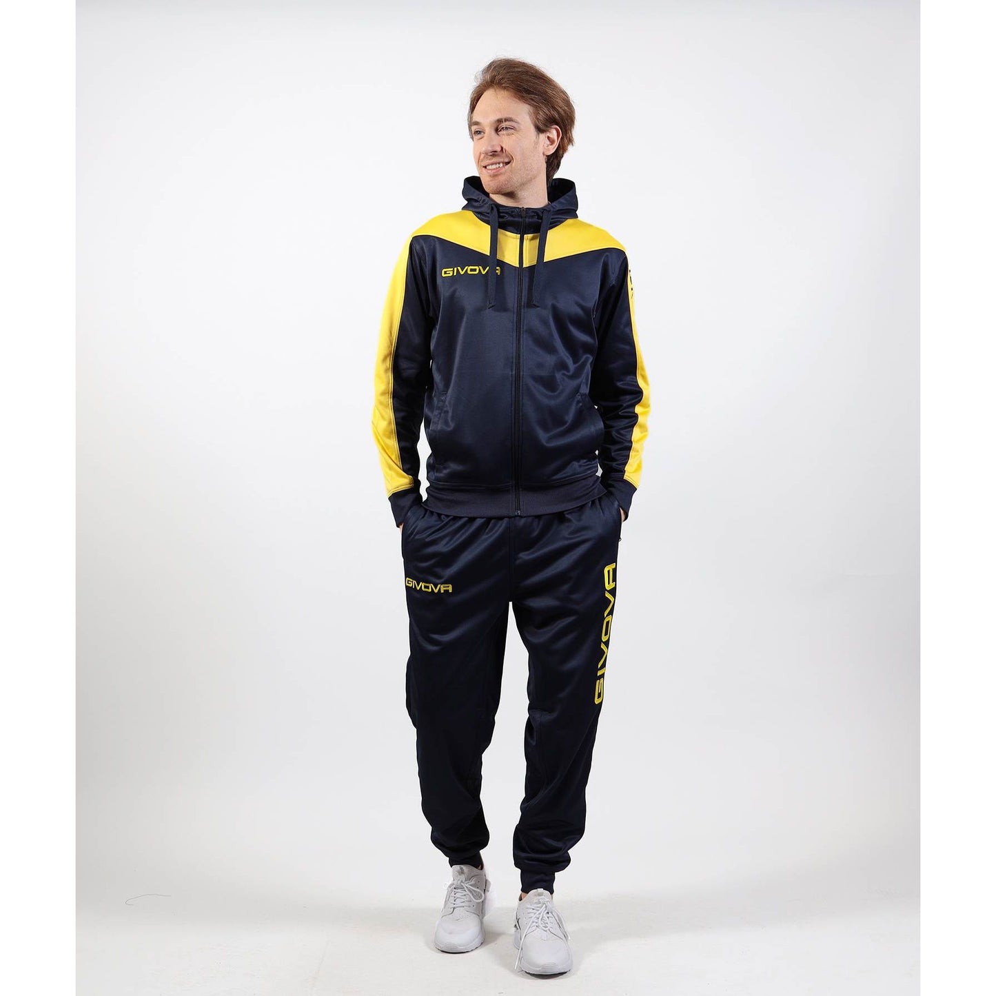 GIVOVA TUTA ROMA CON CAPPUCCIO POLARFLEECE
