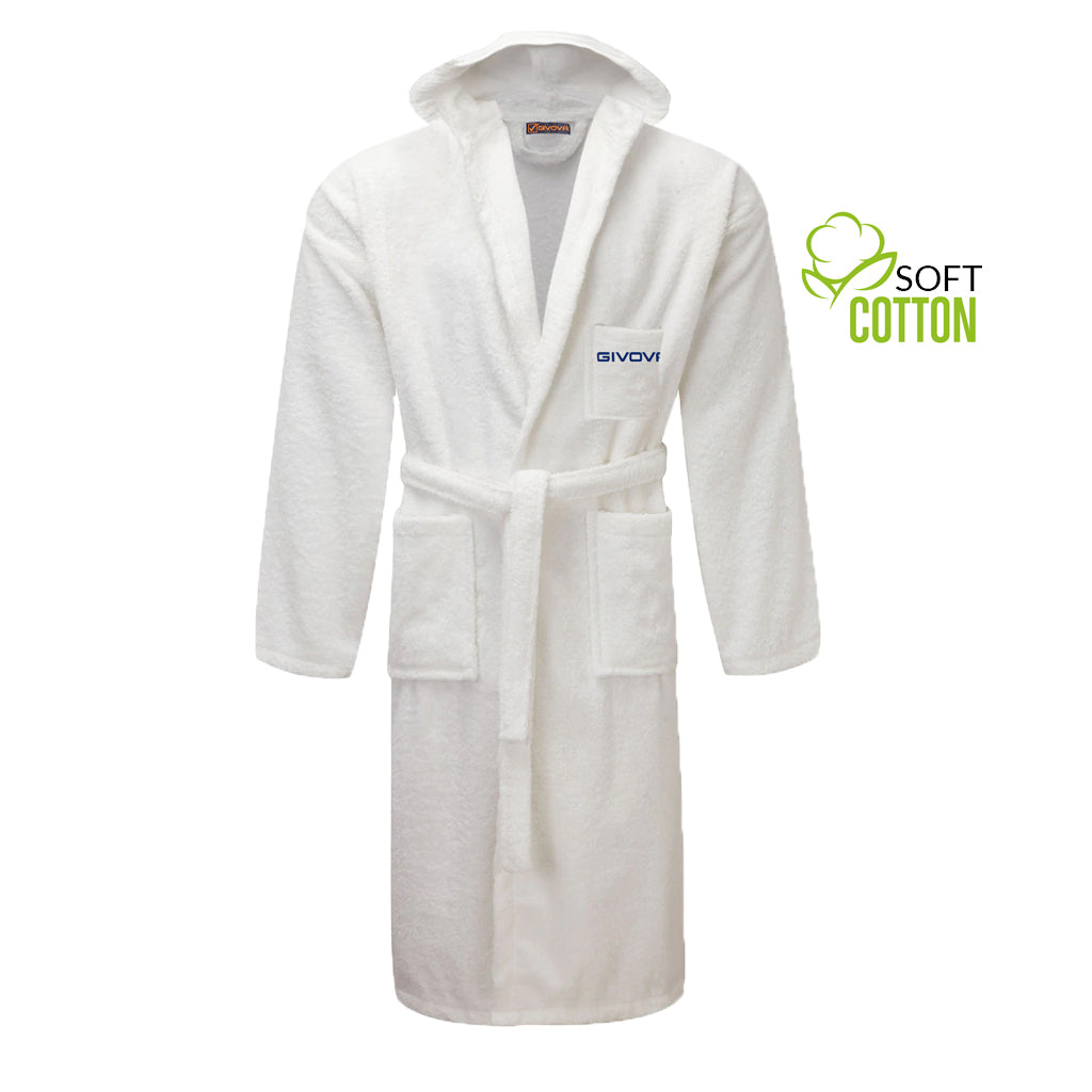 ACCAPPATOIO SCATOLATO 100% COTTON SPUGNA BIANCO Tg. L
