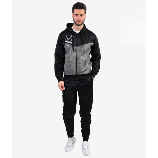GIVOVA TUTA VISA MELANGE CON CAPPUCCIO POLARFLEECE