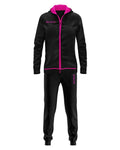 GIVOVA TUTA VISA MELANGE CON CAPPUCCIO POLARFLEECE NERO/GRIGIO SCURO MELANGE Tg. S