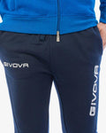 GIVOVA TUTA VISA MELANGE CON CAPPUCCIO POLARFLEECE NERO/GRIGIO SCURO MELANGE Tg. S