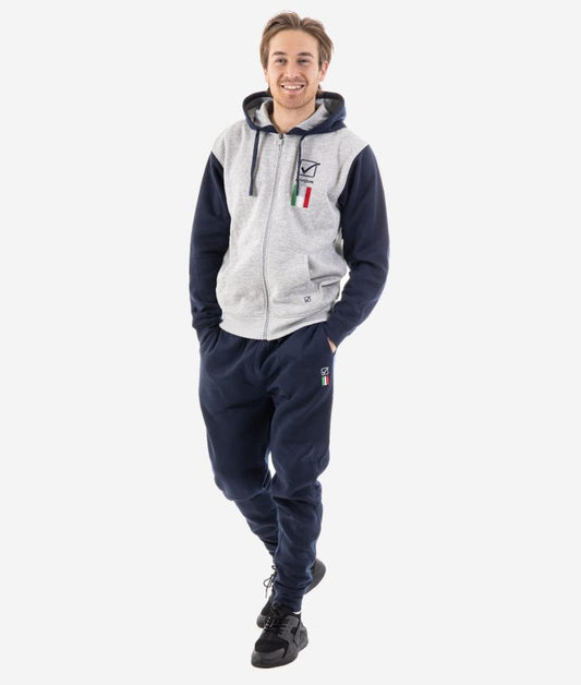 GIVOVA TUTA ITALIA 101 CON CAPPUCCIO UOMO IN FELPA
