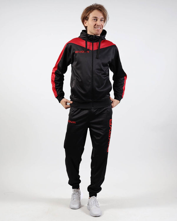 GIVOVA TUTA ROMA CON CAPPUCCIO POLARFLEECE