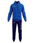 GIVOVA TUTA VISA MELANGE CON CAPPUCCIO POLARFLEECE NERO/GRIGIO SCURO MELANGE Tg. S