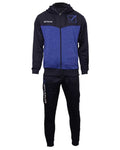 GIVOVA TUTA VISA MELANGE CON CAPPUCCIO POLARFLEECE NERO/GRIGIO SCURO MELANGE Tg. S