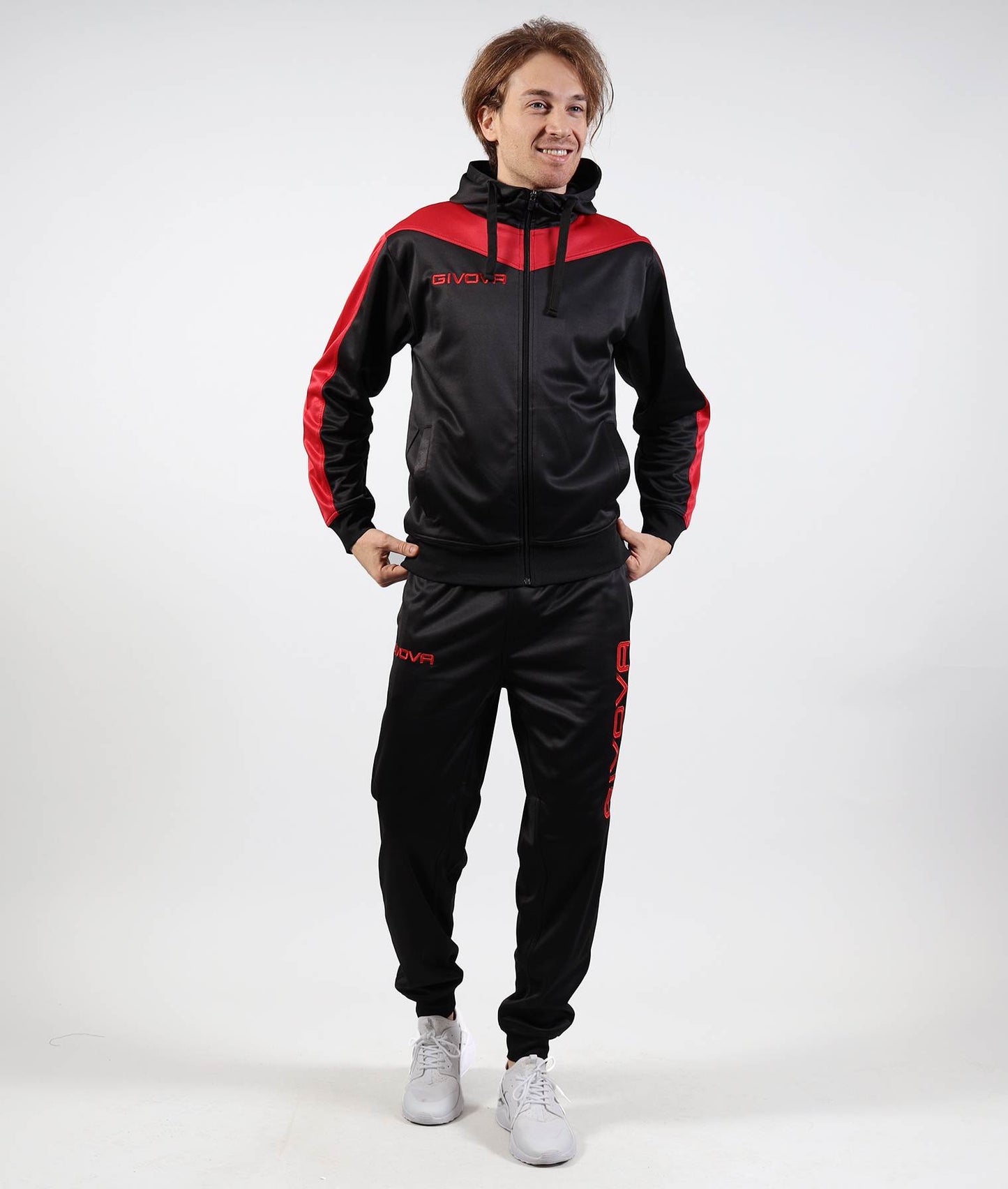 GIVOVA TUTA ROMA CON CAPPUCCIO POLARFLEECE