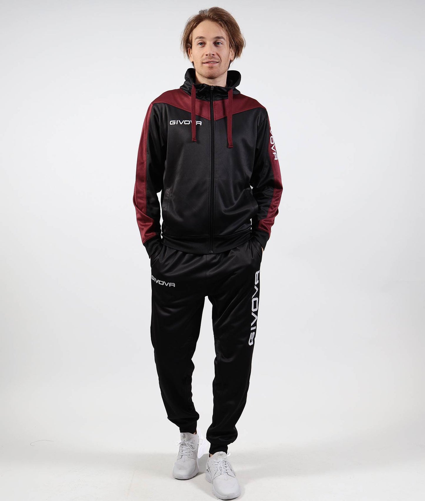 GIVOVA TUTA ROMA CON CAPPUCCIO POLARFLEECE