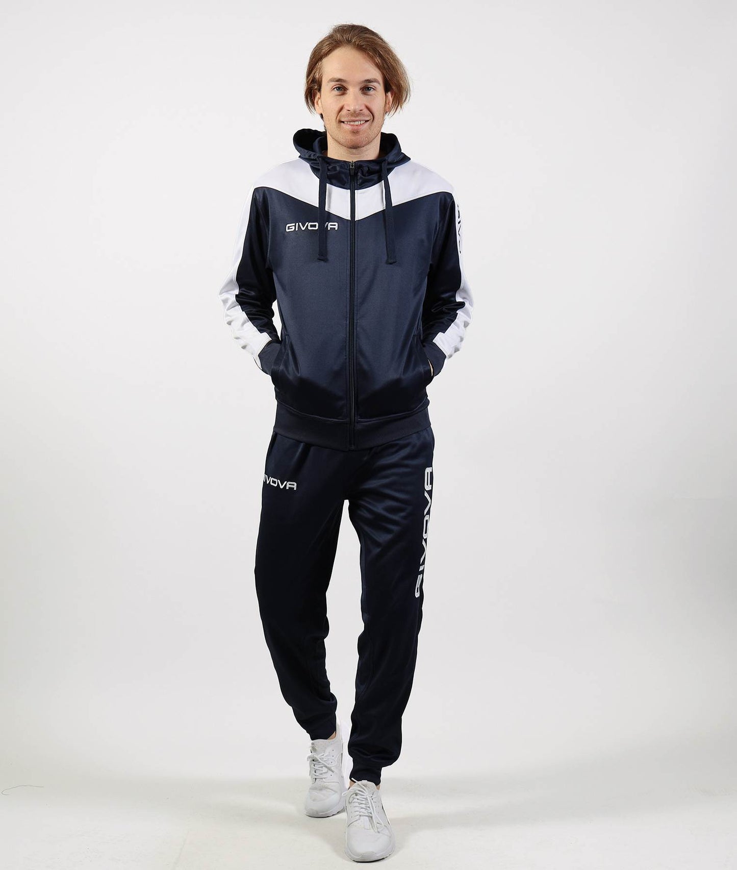 GIVOVA TUTA ROMA CON CAPPUCCIO POLARFLEECE