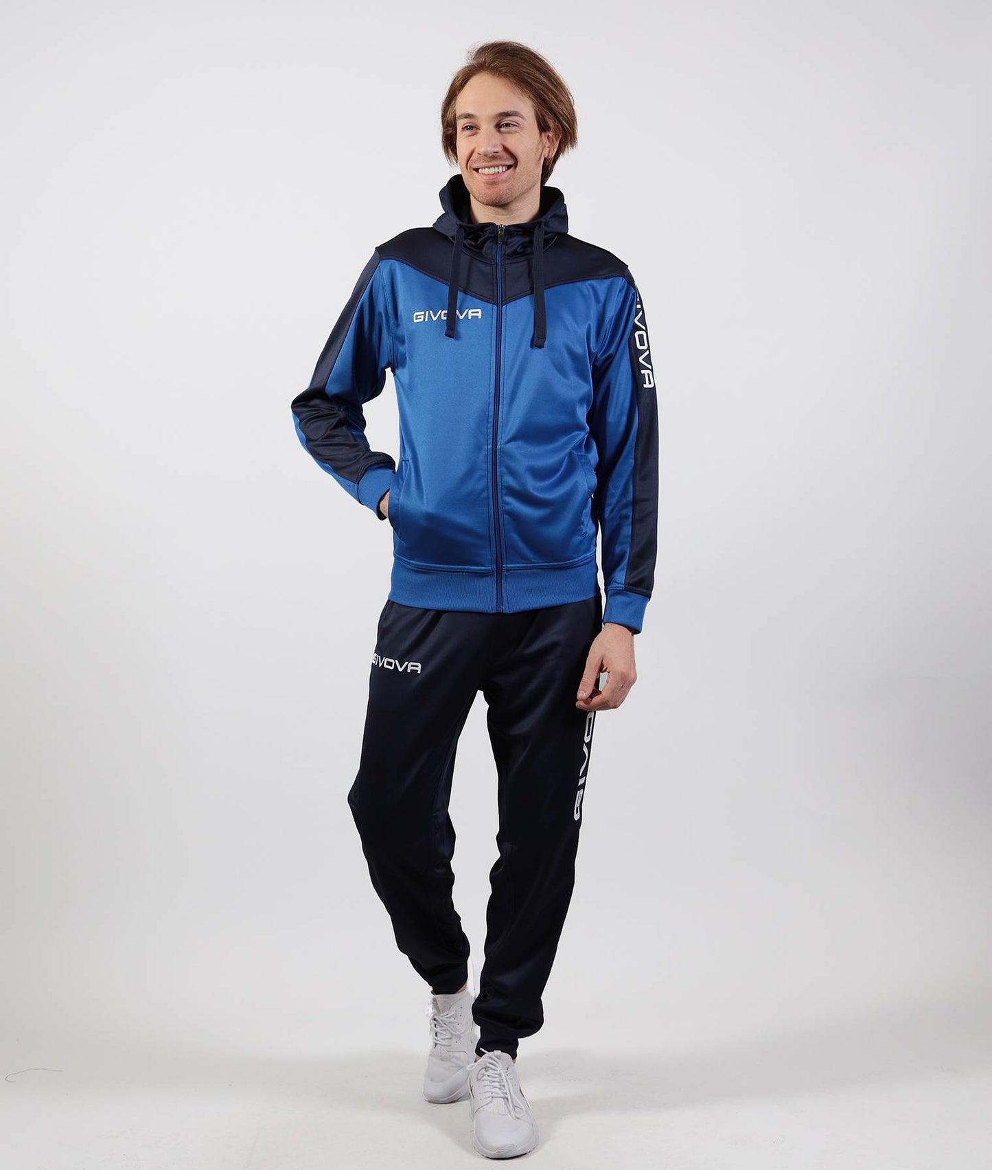 GIVOVA TUTA ROMA CON CAPPUCCIO POLARFLEECE
