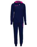 GIVOVA TUTA VISA MELANGE CON CAPPUCCIO POLARFLEECE NERO/GRIGIO SCURO MELANGE Tg. S