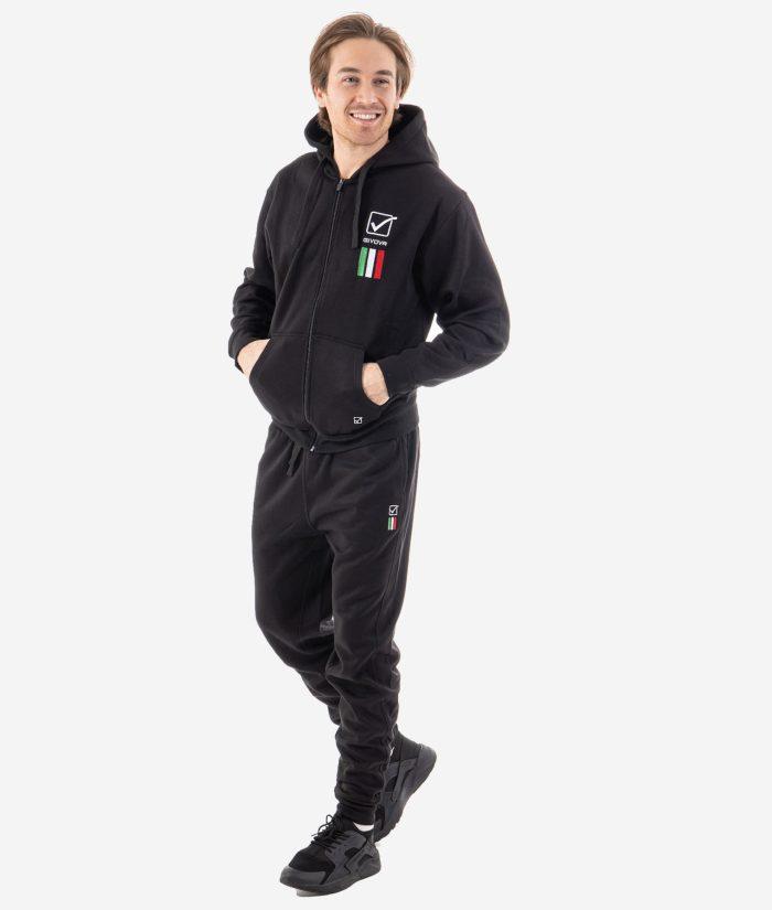 GIVOVA TUTA ITALIA 101 CON CAPPUCCIO UOMO IN FELPA Givova Tute Planet Sport Italia