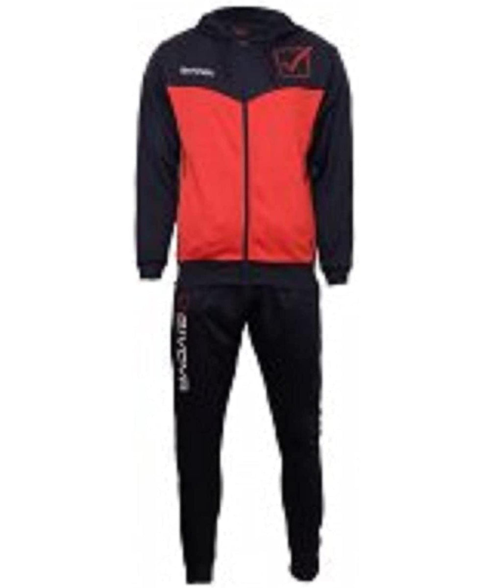 GIVOVA TUTA VISA MELANGE CON CAPPUCCIO POLARFLEECE NERO/GRIGIO SCURO MELANGE Tg. S Givova Tute Planet Sport Italia