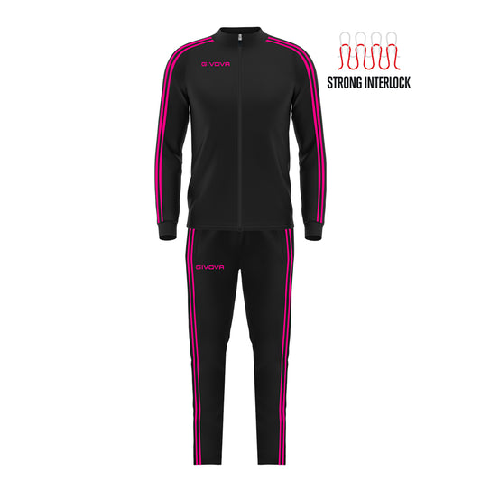 TUTA REVOLUTION SUMMER DONNA NERO/FUXIA METALLIC Tg. XL