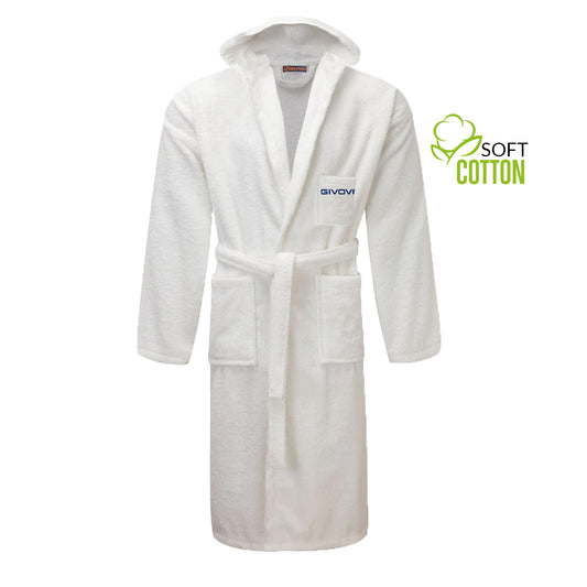 ACCAPPATOIO SCATOLATO 100% COTTON SPUGNA BIANCO Tg. M