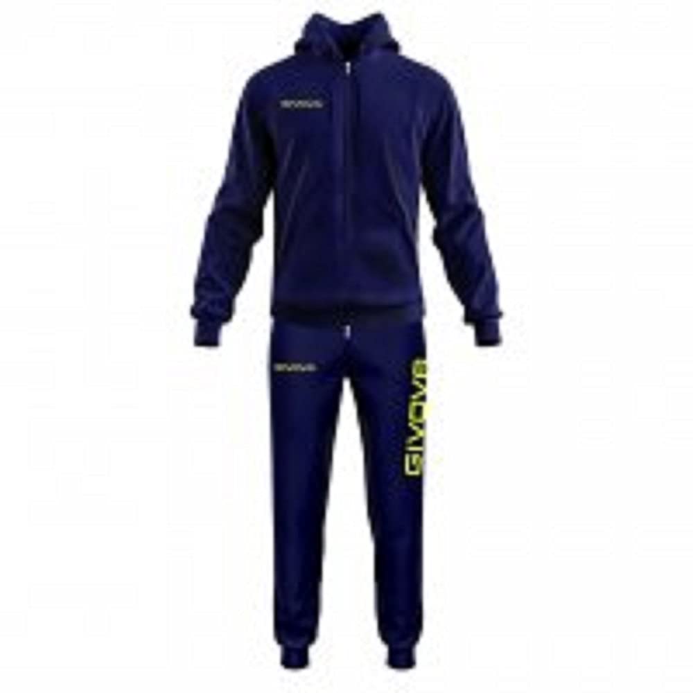 GIVOVA TUTA VISA MELANGE CON CAPPUCCIO POLARFLEECE NERO/GRIGIO SCURO MELANGE Tg. S Givova Tute Planet Sport Italia