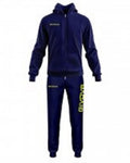 GIVOVA TUTA VISA MELANGE CON CAPPUCCIO POLARFLEECE NERO/GRIGIO SCURO MELANGE Tg. S