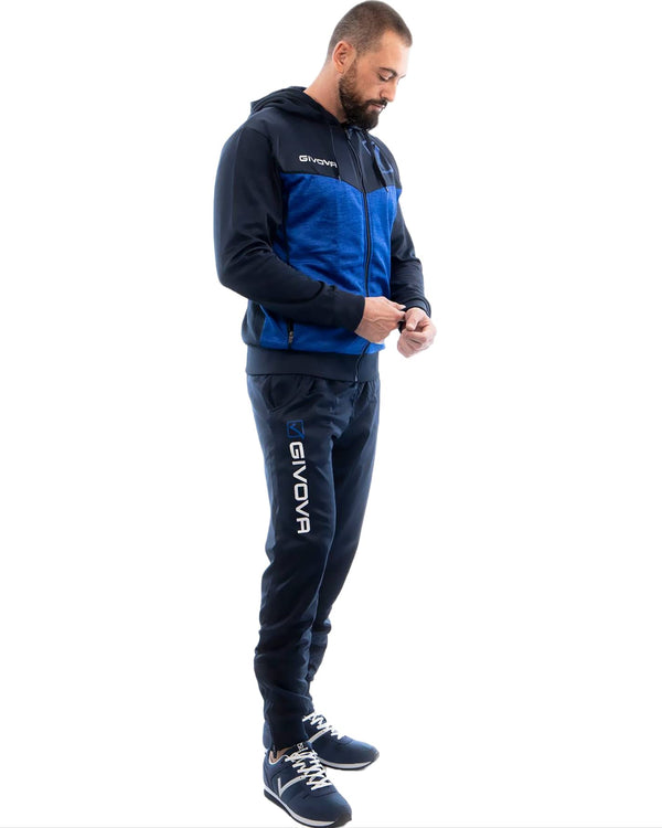 GIVOVA TUTA VISA MELANGE CON CAPPUCCIO POLARFLEECE TR018P-0446 Givova Planet Sport Italia