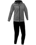 GIVOVA TUTA VISA MELANGE CON CAPPUCCIO POLARFLEECE NERO/GRIGIO SCURO MELANGE Tg. S
