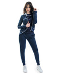 GIVOVA TUTA VISA MELANGE CON CAPPUCCIO POLARFLEECE NERO/GRIGIO SCURO MELANGE Tg. S