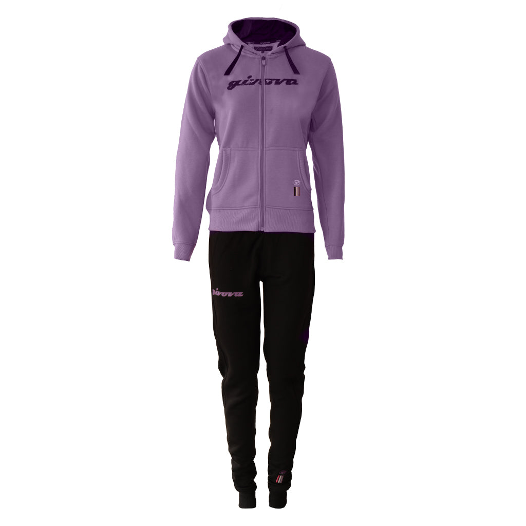 GIVOVA TUTA DONNA 105 PAILLETTES CON CAPP IN FELPA